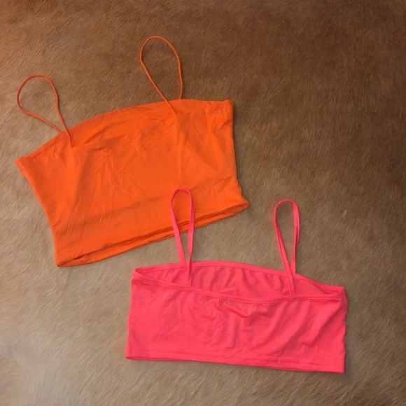 4/$20 2 Nwot Shein neon crop tops, pink is xs orange S - Picture 7 of 11